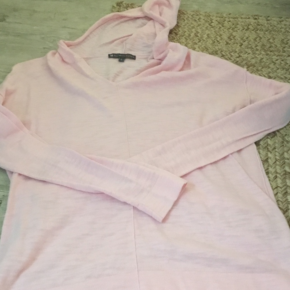 Light Pink Hooded Cowl Sweater - Women's Cozy Knit